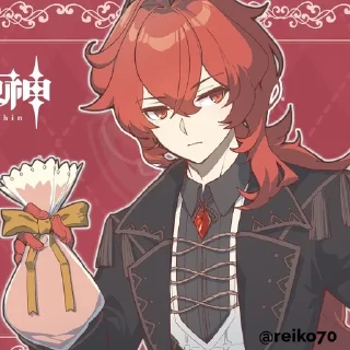 ❤️ emoji Дилюк(Dilyuk) @reiko770 Telegram sticker 17 of 41