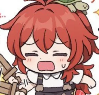 😰 emoji Дилюк Telegram sticker 18 of 65