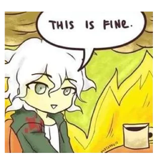 😀 emoji Nagito Komaeda Telegram sticker 23 of 82