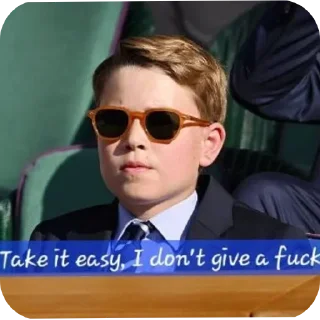 😌 emoji Prince George Telegram sticker 22 of 33