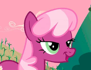 😏 emoji Cheerilee | @MLP_AnimatedStickers Telegram sticker 2 of 16