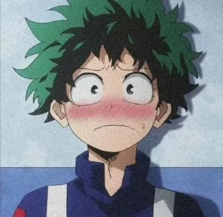 😬 emoji Midoriya @anime_sticks Telegram sticker 5 of 20