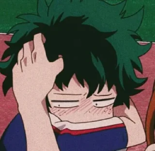 😞 emoji Midoriya @anime_sticks Telegram sticker 18 of 20