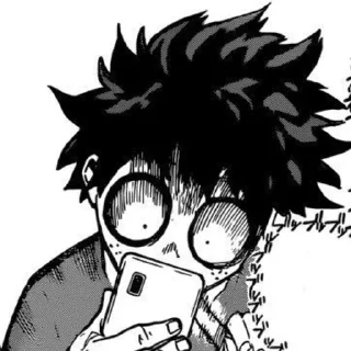 😳 emoji Midoriya @anime_sticks Telegram sticker 1 of 20