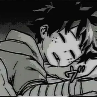 😴 emoji Midoriya @anime_sticks Telegram sticker 17 of 20