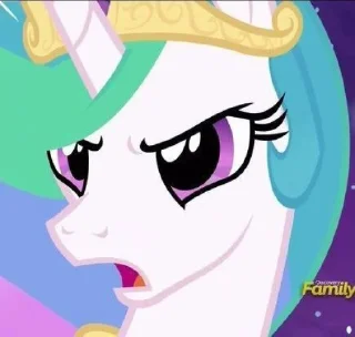 😠 emoji Celestia | @MyLittlePony_bots Telegram sticker 11 of 83
