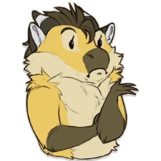 😟 emoji Runa and Reggie Telegram sticker 14 of 55