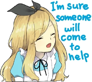 😉 emoji Pom's Alice ENG :: @line_stickers Telegram sticker 14 of 40
