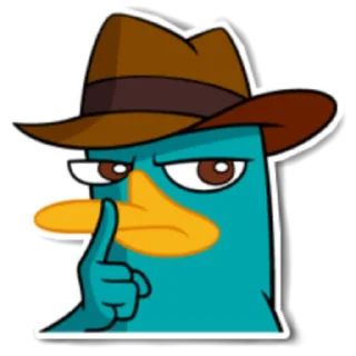 🤫 emoji Пэрри утконос Telegram sticker 2 of 31