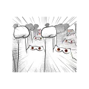 ✊️ emoji Dismayed Meawbin the Creepy Cat Telegram sticker 5 of 69