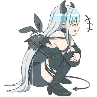 😂 emoji Серебряная дьяволица @Nyasticks Telegram sticker 13 of 17