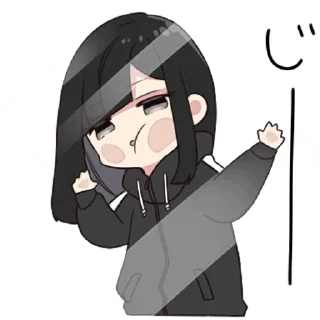 👁 emoji Yurudara-chan • @punipuni_stickers Telegram sticker 9 of 40