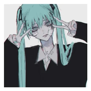 😶 emoji Хацунэ Мику💓 Telegram sticker 16 of 20