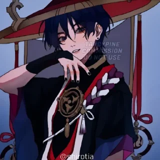 🎭 emoji 🎭`𝐒𝐂𝐀𝐑𝐀𝐌𝐔𝐂𝐂𝐈𝐀 – @Res_tia @shirotia Telegram sticker 10 of 57
