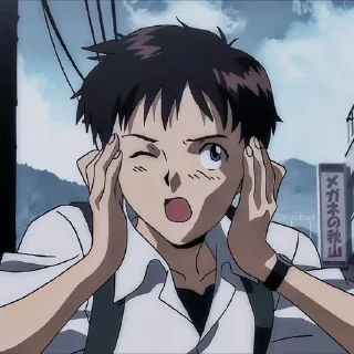 😅 emoji イカリシンジ Telegram sticker 18 of 100