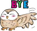 👋 emoji A little cute OWL :: @line_stickers Telegram sticker 4 of 40