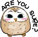 🤔 emoji A little cute OWL :: @line_stickers Telegram sticker 11 of 40