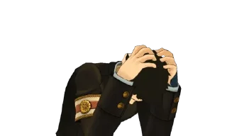 🤯 emoji Ryunosuke Naruhodo (cr @luc1fffr) Telegram sticker 7 of 14