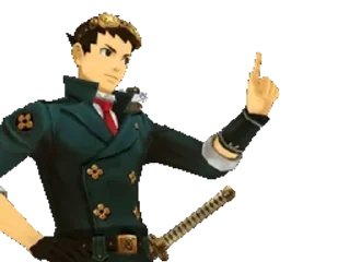 🫵 emoji Ryunosuke Naruhodo (cr @luc1fffr) Telegram sticker 10 of 14
