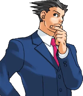 🤔 emoji Ace Attorney Telegram sticker 13 of 50