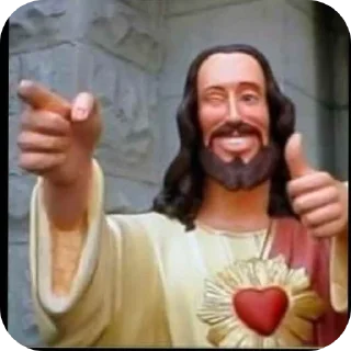 👍 emoji Chill Jesus or something idk Telegram sticker 15 of 25