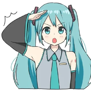 💂 emoji Мику Хацунэ "BoxChan" Telegram sticker 5 of 40
