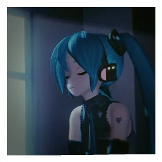🎧 emoji Хацунэ Мику💓 Telegram sticker 5 of 20