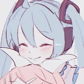 🎵 emoji Милашка Мику!  @negri_rabotaut Telegram sticker 24 of 45