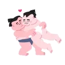 👩‍❤️‍👨 emoji Sumo Telegram sticker 6 of 20