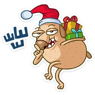 🤫 emoji Новогодний Дигги :: @stickroom Telegram sticker 12 of 48