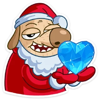❤️ emoji Новогодний Дигги :: @stickroom Telegram sticker 1 of 48