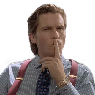🤔 emoji Patrick Bateman Telegram sticker 6 of 8