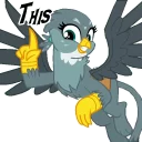 👆 MLP FiM Gabby, Telegram sticker 16 of 24