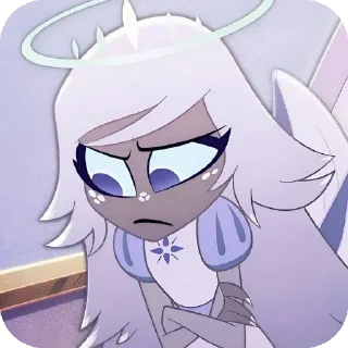 😕 emoji 、 ୨ᰍ  Emily!!  ᚐ  ⟡  𓂃 || @HazbinHotel011 Telegram sticker 5 of 30