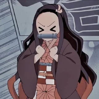 😌 emoji Незуко Telegram sticker 15 of 60