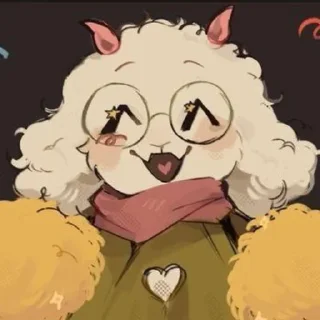 ⚪ emoji Ralsei-->@info_ush-->@Undertale_sweet_home Telegram sticker 8 of 85