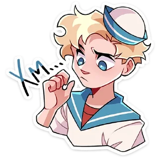🤔 emoji Матрос Владик от @TgSticker Telegram sticker 8 of 51