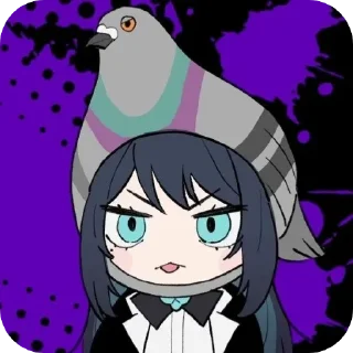 🐦‍⬛ emoji Ado, стикеры - @karasik_ebnylsa67 Telegram sticker 8 of 61