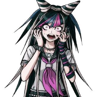 😱 emoji Ibuki Mioda💜💙🤍 Telegram sticker 9 of 46