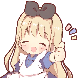 👍 Алиса @Nyasticks, Telegram sticker 11 of 25