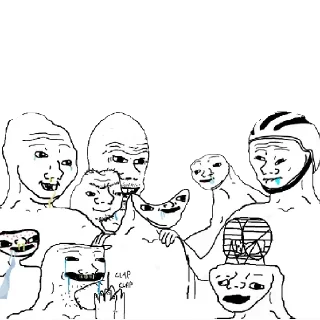 👨‍👩‍👧‍👦 emoji Stupid Wojak Telegram sticker 17 of 34