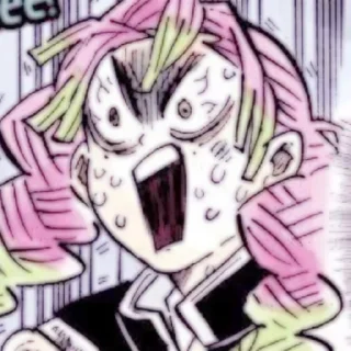 😱 emoji ✿Mitsuri Kanroji✿  @anime_sticks Telegram sticker 24 of 40