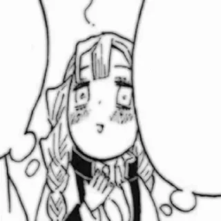 😶 emoji ✿Mitsuri Kanroji✿  @anime_sticks Telegram sticker 9 of 40