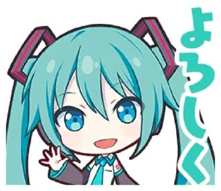 🌊 emoji 𓃠‌⋆‌ ࣪ ꒰ ´ з⊹🌊‌ | Miku Hatsune Telegram sticker 20 of 70