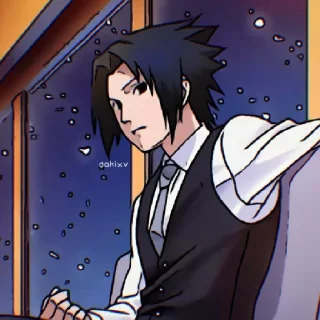 💜 emoji Sasuke Uchiha Telegram sticker 4 of 36
