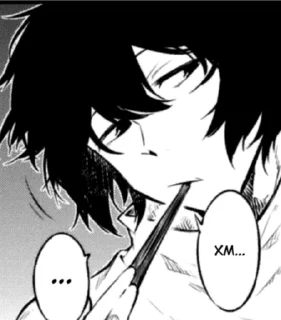 🤔 emoji Dazai Osamu Telegram sticker 12 of 120