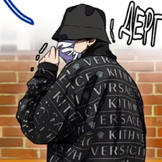 🖤 emoji owen // windbreaker. Telegram sticker 9 of 120