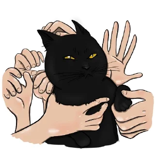 😤 emoji Alister the Black Cat @NyushaRi Telegram sticker 19 of 44