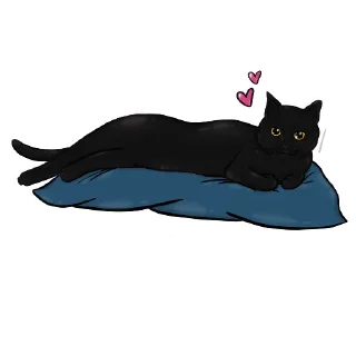😻 emoji Alister the Black Cat @NyushaRi Telegram sticker 9 of 44