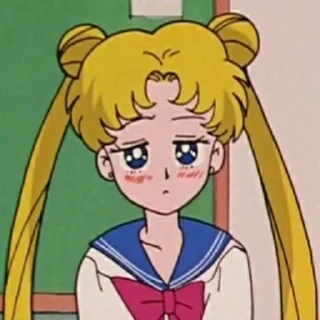 😞 emoji Sailor Moon Telegram sticker 16 of 25